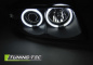 Preview: LED Angel Eyes Scheinwerfer für Audi A4 B5 94-98 schwarz CCFL